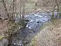 Einmündung eines rechten Nebenflusses am Oberlauf