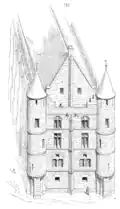 Abtei Sainte Marie de Breteuil, Zeichnung von Viollet-le-Duc