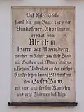 Gedenktafel für das abgerissene Aunkofener Tor, Von-Hazzi-Str. 2