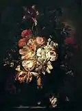 Blumen in einer Bronzevase, 1670, Öl auf Leinwand, 99 × 75 cm, Privatsammlung