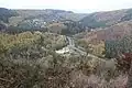 Abschnittswall Plein Tempelkopf Panoramablick hoch über der Lieser