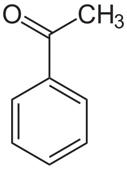 Strukturformel von Acetophenon