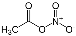 Strukturformel von Acetylnitrat