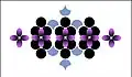 Achsensymmetrische Anordnung von geometrischen Formen.