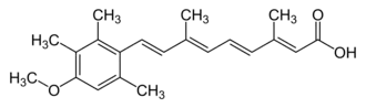 Strukturformel von Acitretin