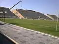 Die im Bau befindliche Haupttribüne Anfang März 2011
