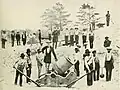 Konföderierte Mörserbesatzung während der Belagerung von Fort Pickens, 1861