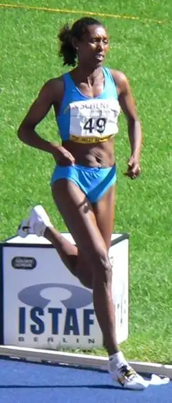 Berhane Adere, eine Woche zuvor Weltmeisterin über 10.000&nbsp;Meter, wurde&nbsp;Zehnte