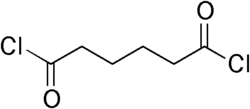 Strukturformel von Adipoyldichlorid