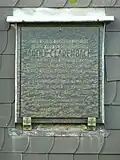 Gedenktafel an den Reformator Adolf Clarenbach an seinem Geburtshaus