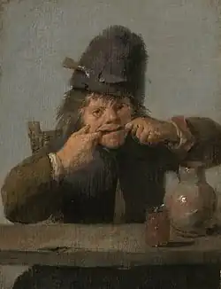 Adriaen Brouwer: Junge schneidet eine Grimasse um 1632–1635