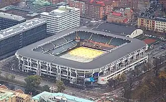 Luftbild des neuen Gamla Ullevi vom Oktober 2013
