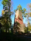 Pfeiler, ein Relikt des Braunkohle-Rüttelwerks