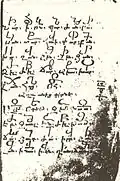 Rückseite der armenischen Beschreibung der alwanischen Buchstaben (Ms. no. 7117, fol. 142r)