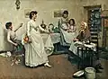 Albert Chevallier Tayler: A Dress Rehearsal (1888)