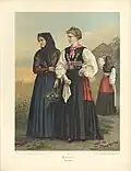 Probsteier Tracht Mitte des 19. Jahrhunderts