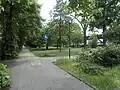 Albert-Schweitzer-Anlage Mai 2015, Blick von der Rheinstraße