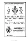 Wappen der Herren von Bachenstein-Döttingen oben links und der von Bachenstein-Hall oben rechts