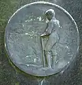 „Wandernder Knabe“, Grabmal auf dem Südfriedhof Leipzig (1933)