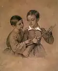 Söhne Alexander und Pjotr