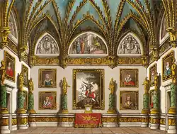 Galerie, Entwurf für die Oper I due Figaro von Michele Carafa, 1820