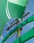 Arbeit am Großmast der Alexander von Humboldt
