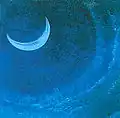 Verblassende Mondsichel (zunehmender Mond)(=&nbsp;Morgenland)