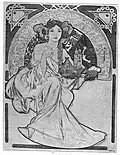 Entwurf für das Plakat der Ausstellung des Ingenieur- und Architekten-Vereines in Prag 1898 (II. Preis)