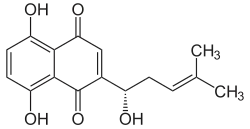 Strukturformel von Alkannin