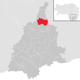 Lage der Gemeinde Allerheiligen bei Wildon im Bezirk Leibnitz (anklickbare Karte)