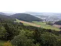 Blick vom Altberg Richtung Osten zum Hasleren (583 m ü. M.)