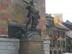 Telldenkmal, Rathausplatz, Altdorf, 1895