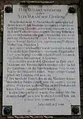 Hinweistafel von 1890