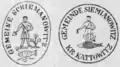 Alte Gemeindesiegel von Siemianowitz (Das Linke vor 1789)