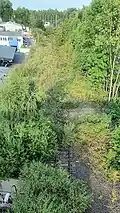 Alter Streckenverlauf unter der Erzbahnschwinge in Bochum, Blickrichtung nach Osten