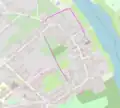 Die heutigen Reste der Ortsmauer zeigen den Umriss des spätmittelalterlichen Straßendorfs.