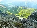 Am Gipfel mit Blick zur Schlick