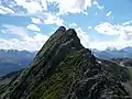 Am Normalweg zum Hochjoch, Blick nach Südwesten. Rechts hinten der Sendemast auf dem Kreuzjoch.