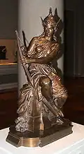 Amazone, sich auf den Kampf vorbereitend (Bronzestatue von Pierre-Eugène-Émile Hébert, 1860)