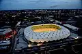Die Arena in der Abenddämmerung (Februar 2014)
