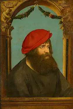 Ambrosius Holbein: Bildnis des Hans Herbst (Herbster), 1516, Inventarnummer GKS208[25]