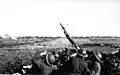 Amerikanische Soldaten mit MG Hotchkiss, M1914