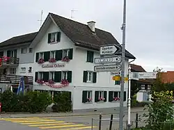 «Ochsen» am Schwa­benweg von Konstanz nach Einsiedeln