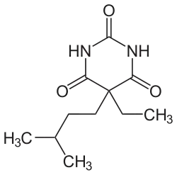 Strukturformel von Amobarbital