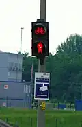 Bedarfsampel für Fußgänger und Radfahrer