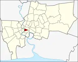 Karte von Bangkok, Thailand mit Bang Rak