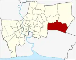 Karte von Bangkok, Thailand mit Lat Krabang