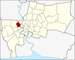 Karte von Bangkok, Thailand mit Bangkok Noi
