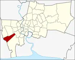 Karte von Bangkok, Thailand mit Bang Bon