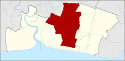 Karte von Samut Prakan, Thailand, mit Bang Phli